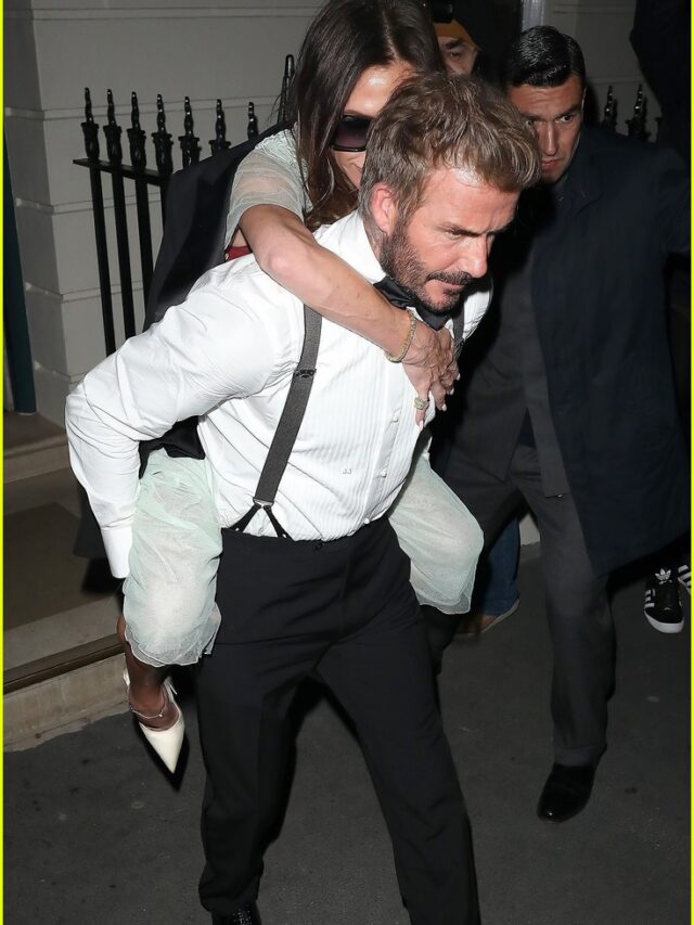 David Beckham Carries Victoria on His Back After Her 50th Birthday Bash